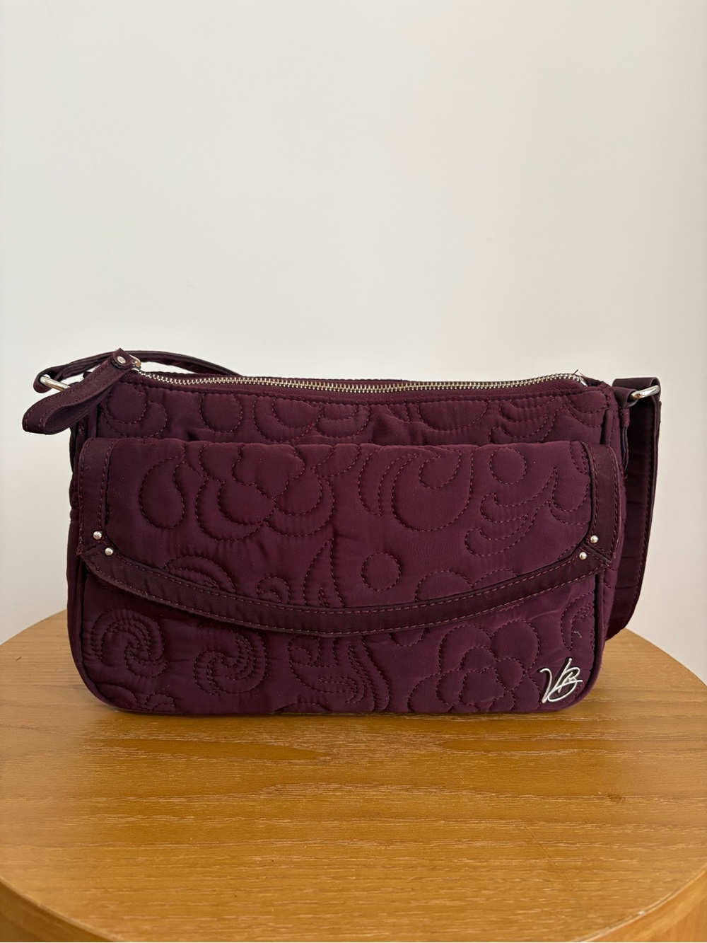 Quilted Burgundy Crossbody Bag by Vera Bradley